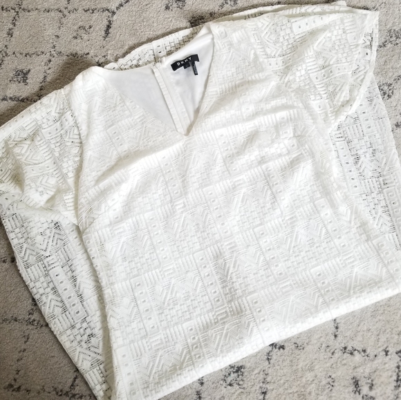 DKNY lace dress white 10 - Picture 4 of 8